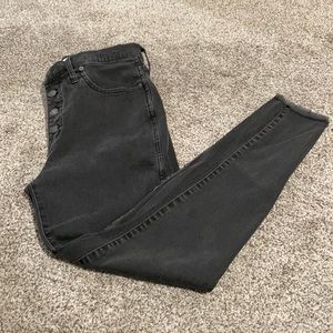 Madewell high rise skinny black jeans
